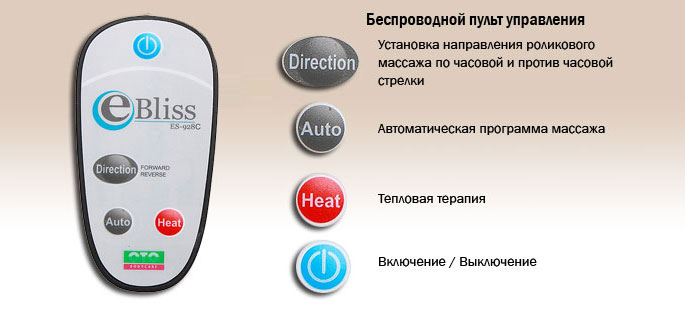 Массажная подушка OTO eBliss ES-928C