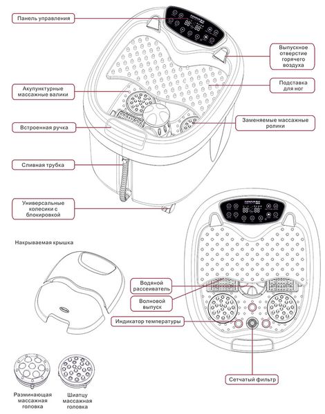 Гидромассажная ванночка HANSUN HS-888A